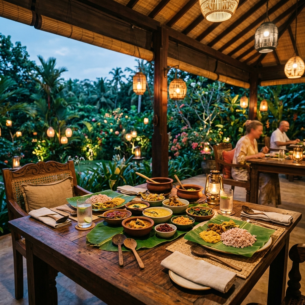 Traditional Sri Lankan dining at Kingdom Secret Hotel